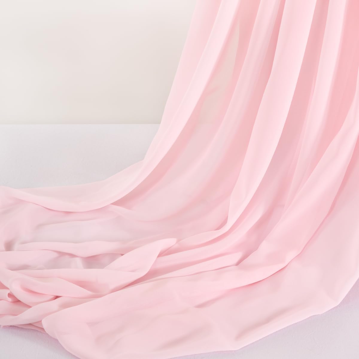Terracotta Chiffon Fabric by The Yard Continuous Sheer Arch Fabric 3 Yards