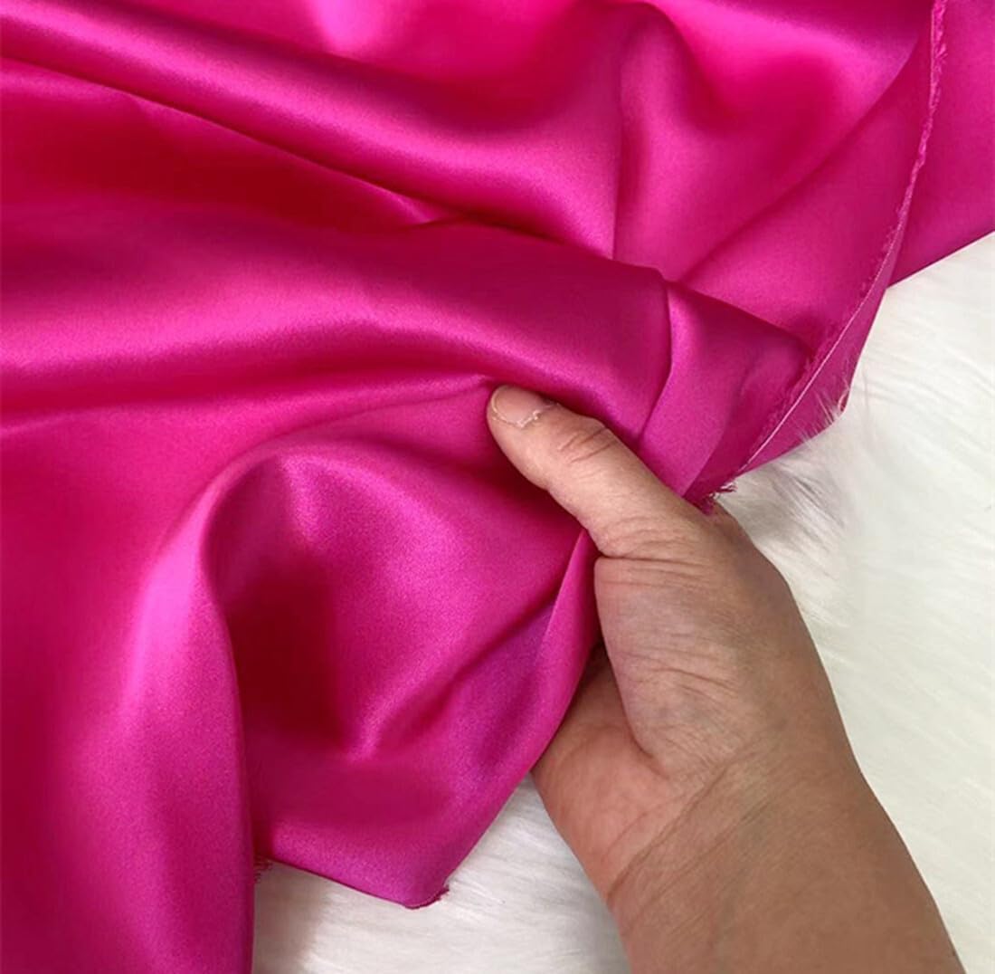 Ivory 16 Momme 44''Width 100 Pure Silk Fabric 6A Grade Natural Mulberry Charmeuse Fabric for Sewing Clothes DIY Crafts(1 Yard)