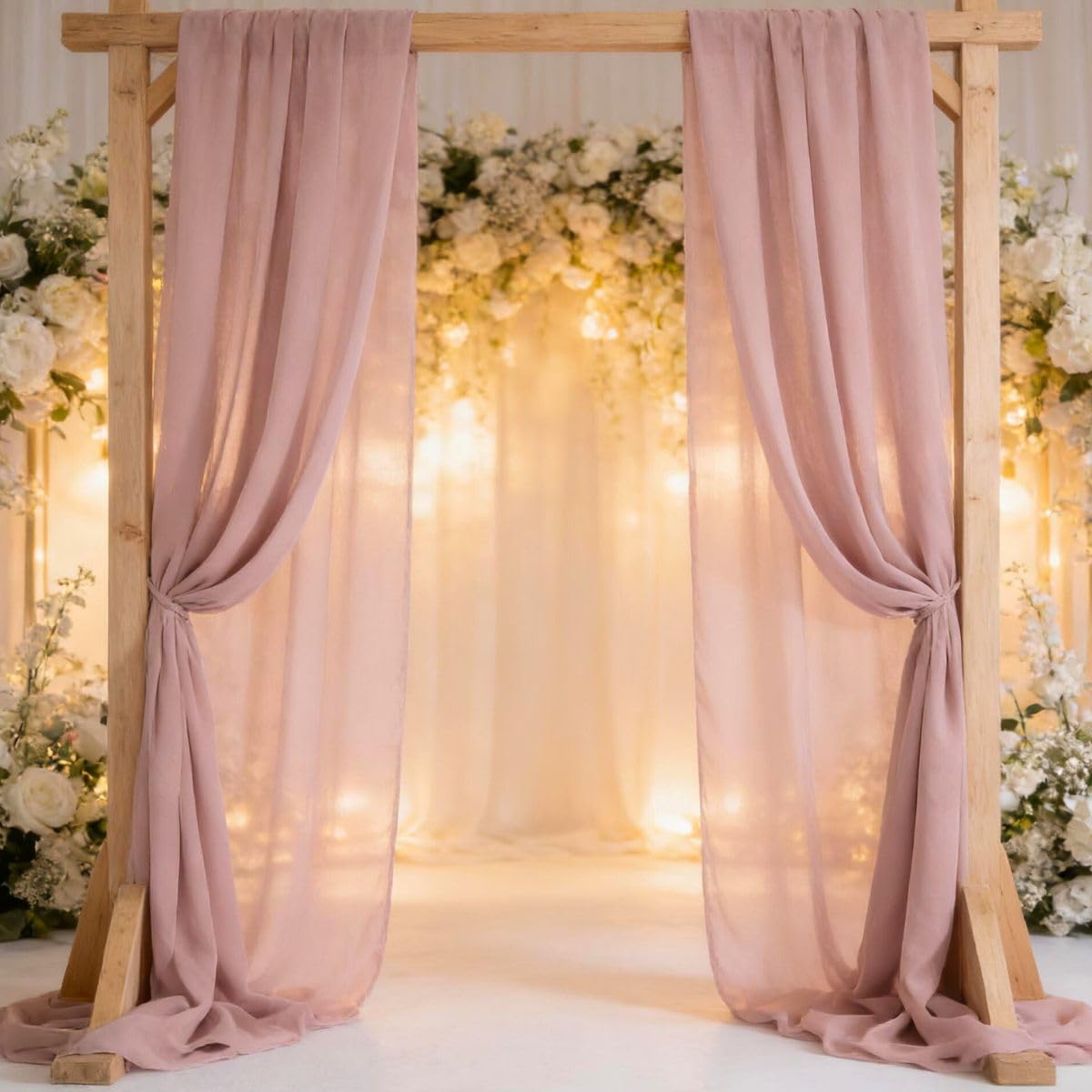 Terracotta Chiffon Fabric by The Yard Continuous Sheer Arch Fabric 3 Yards