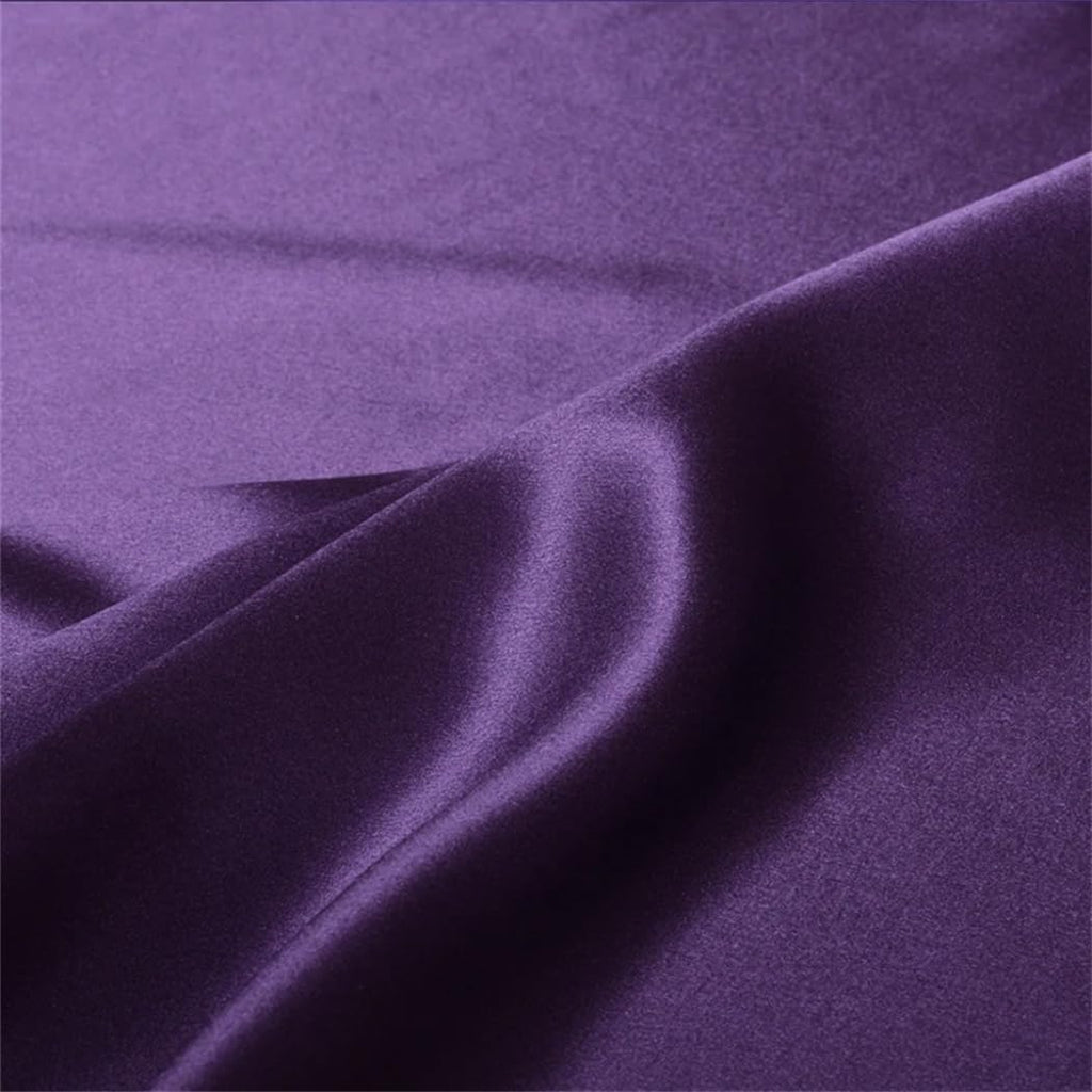 Satin Fabric, 99% Silk Charmeuse Satin Fabric Solid Multicolor 0.5-5.5m 114cm Width 30 Momme(Cd613,5.5m)