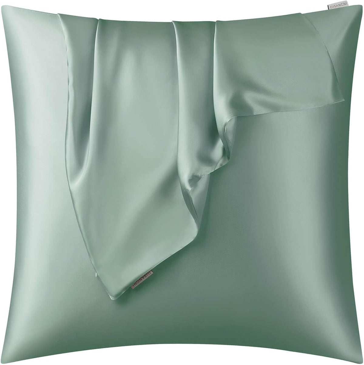 DISANGNI 100% Natural Mulberry Silk Pillow case for Hair and Skin with Hidden Zipper 22 Momme Both Sides Real Silk Pillow Case (2pc Standard Size 20" x26", Dark Gray)