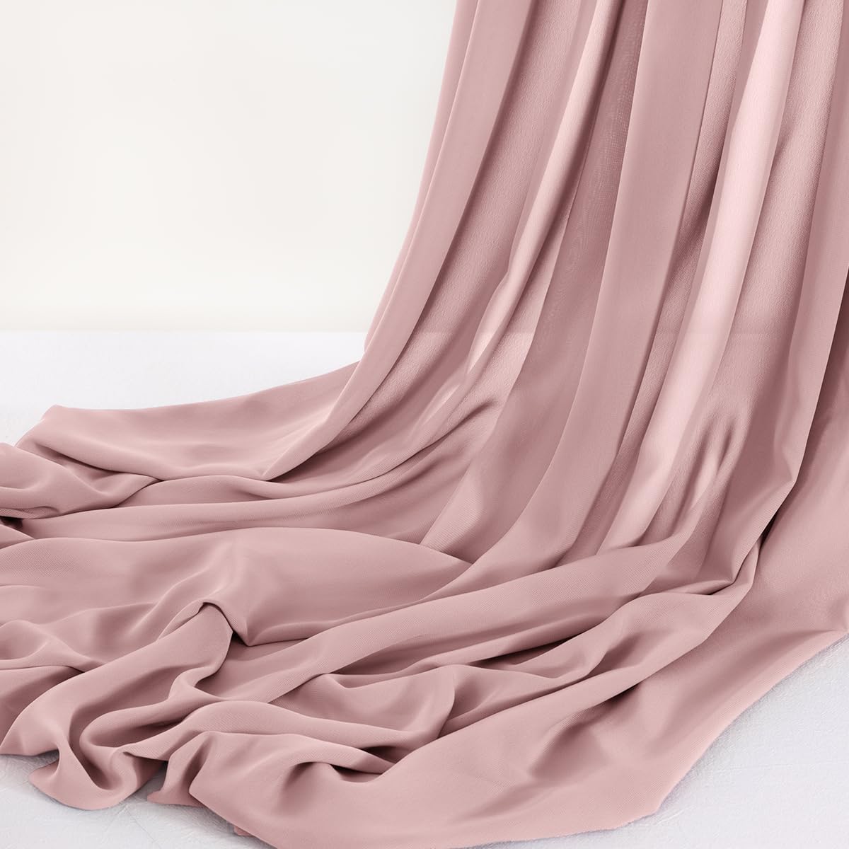 Terracotta Chiffon Fabric by The Yard Continuous Sheer Arch Fabric 3 Yards