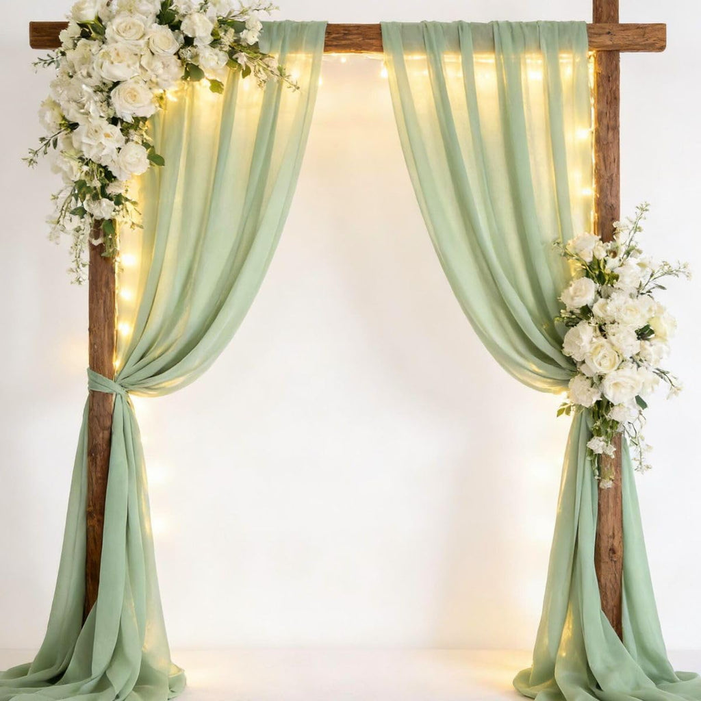 Terracotta Chiffon Fabric by The Yard Continuous Sheer Arch Fabric 3 Yards