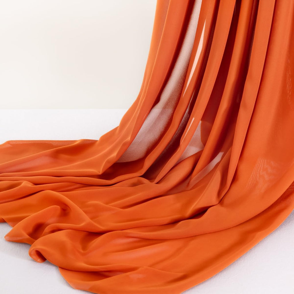 Terracotta Chiffon Fabric by The Yard Continuous Sheer Arch Fabric 3 Yards