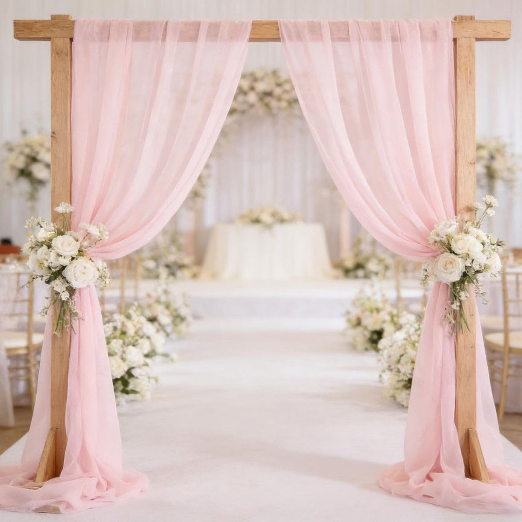 Terracotta Chiffon Fabric by The Yard Continuous Sheer Arch Fabric 3 Yards