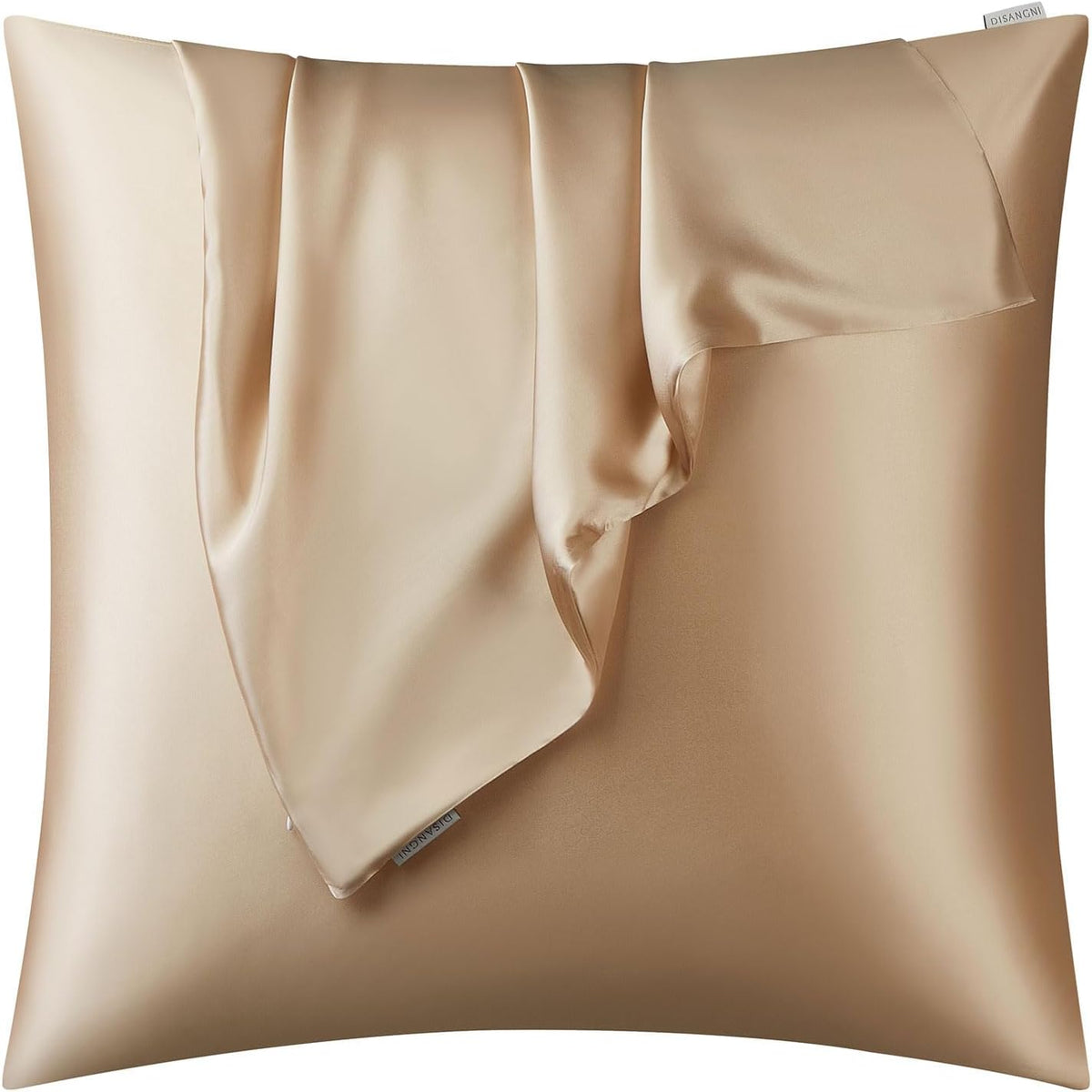 DISANGNI 100% Natural Mulberry Silk Pillow case for Hair and Skin with Hidden Zipper 22 Momme Both Sides Real Silk Pillow Case (2pc Standard Size 20" x26", Dark Gray)