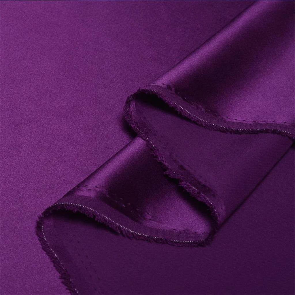 Satin Fabric, 99% Silk Charmeuse Satin Fabric Solid Multicolor 0.5-5.5m 114cm Width 30 Momme(Cd613,5.5m)