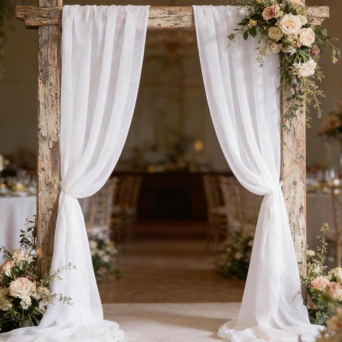 Terracotta Chiffon Fabric by The Yard Continuous Sheer Arch Fabric 3 Yards