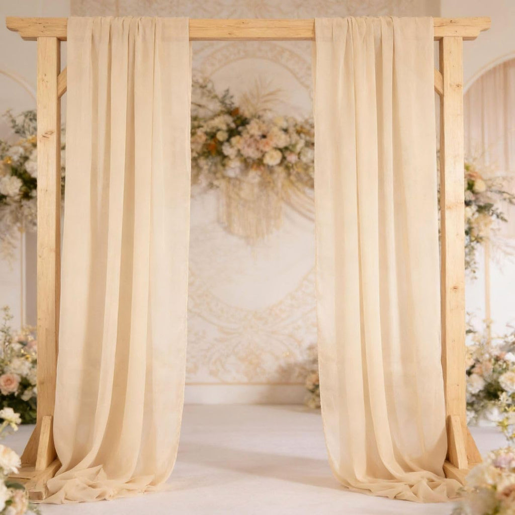 Terracotta Chiffon Fabric by The Yard Continuous Sheer Arch Fabric 3 Yards