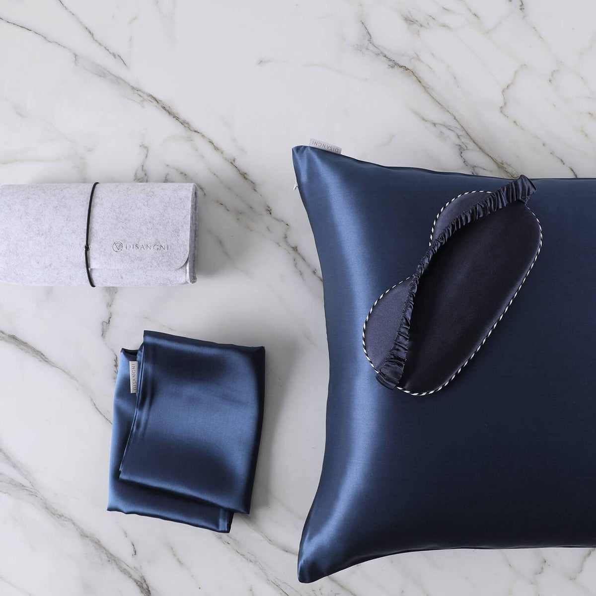 DISANGNI 100% Natural Mulberry Silk Pillow case for Hair and Skin with Hidden Zipper 22 Momme Both Sides Real Silk Pillow Case (2pc Standard Size 20" x26", Dark Gray)
