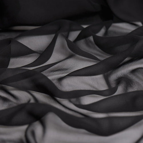 8 Momme 100% Pure Mulberry Silk Georgette Fabric by the Yard, 44" Wide
