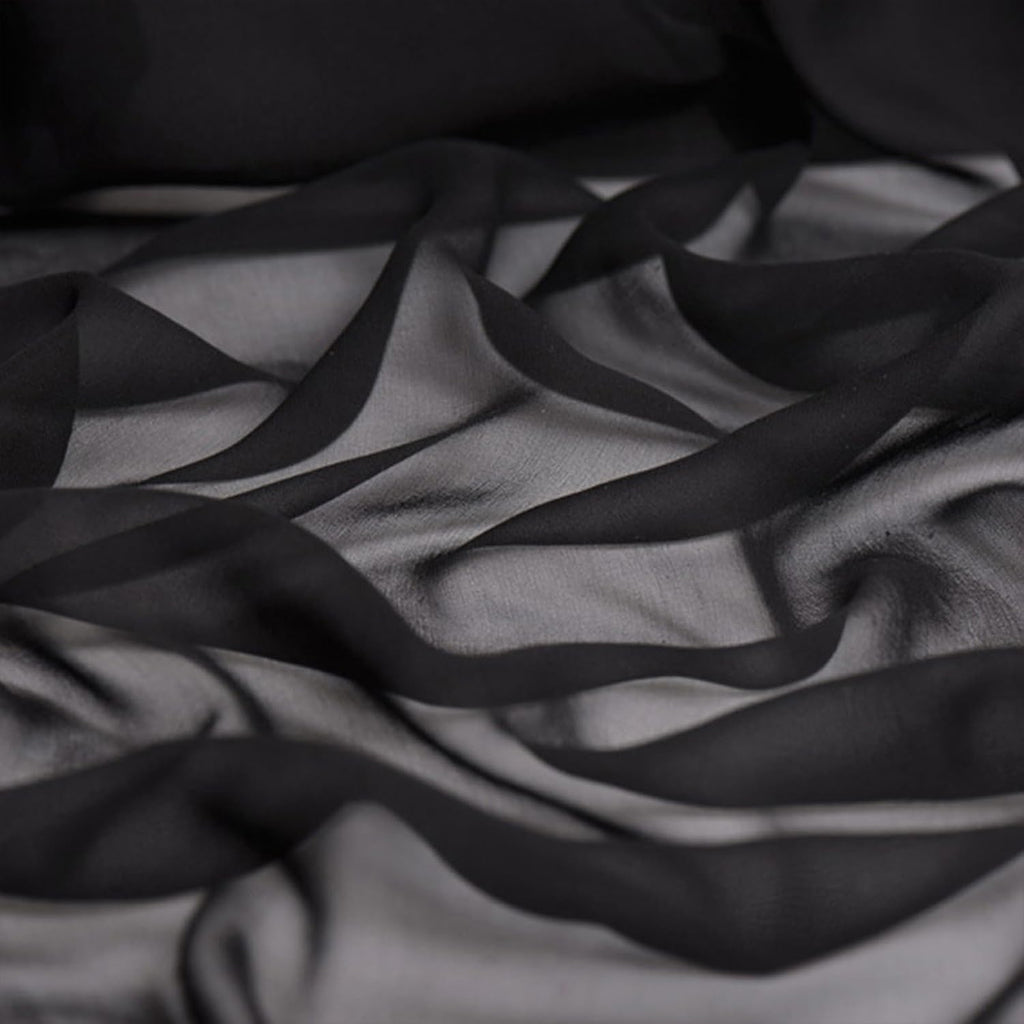 8 Momme 100% Pure Mulberry Silk Georgette Fabric by the Yard, 44" Wide