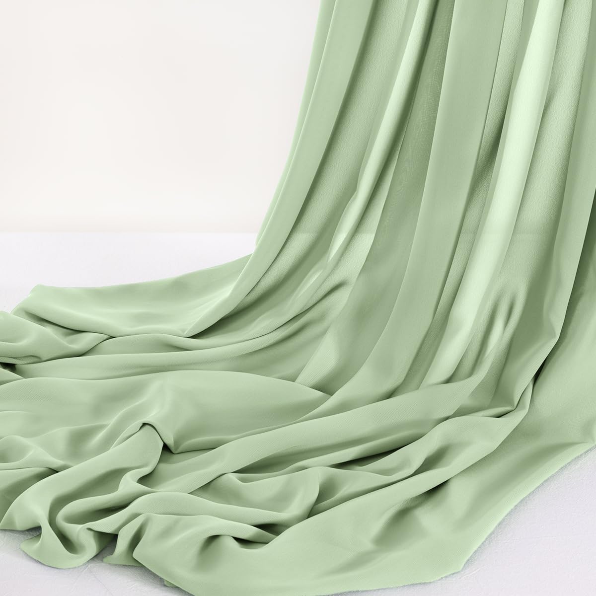 Terracotta Chiffon Fabric by The Yard Continuous Sheer Arch Fabric 3 Yards