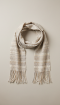 Muted ivory handwoven scarf