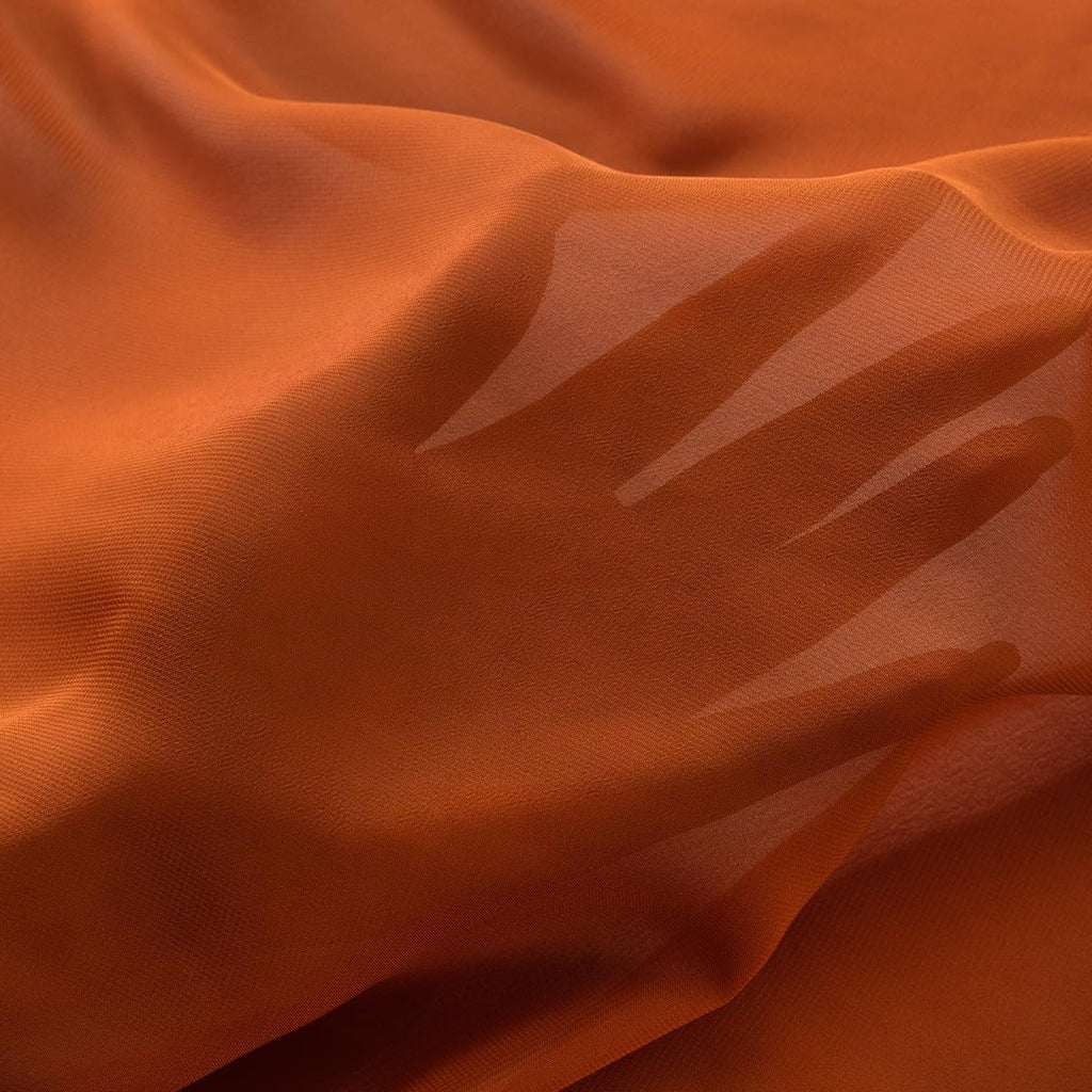 Terracotta Chiffon Fabric by The Yard Continuous Sheer Arch Fabric 3 Yards
