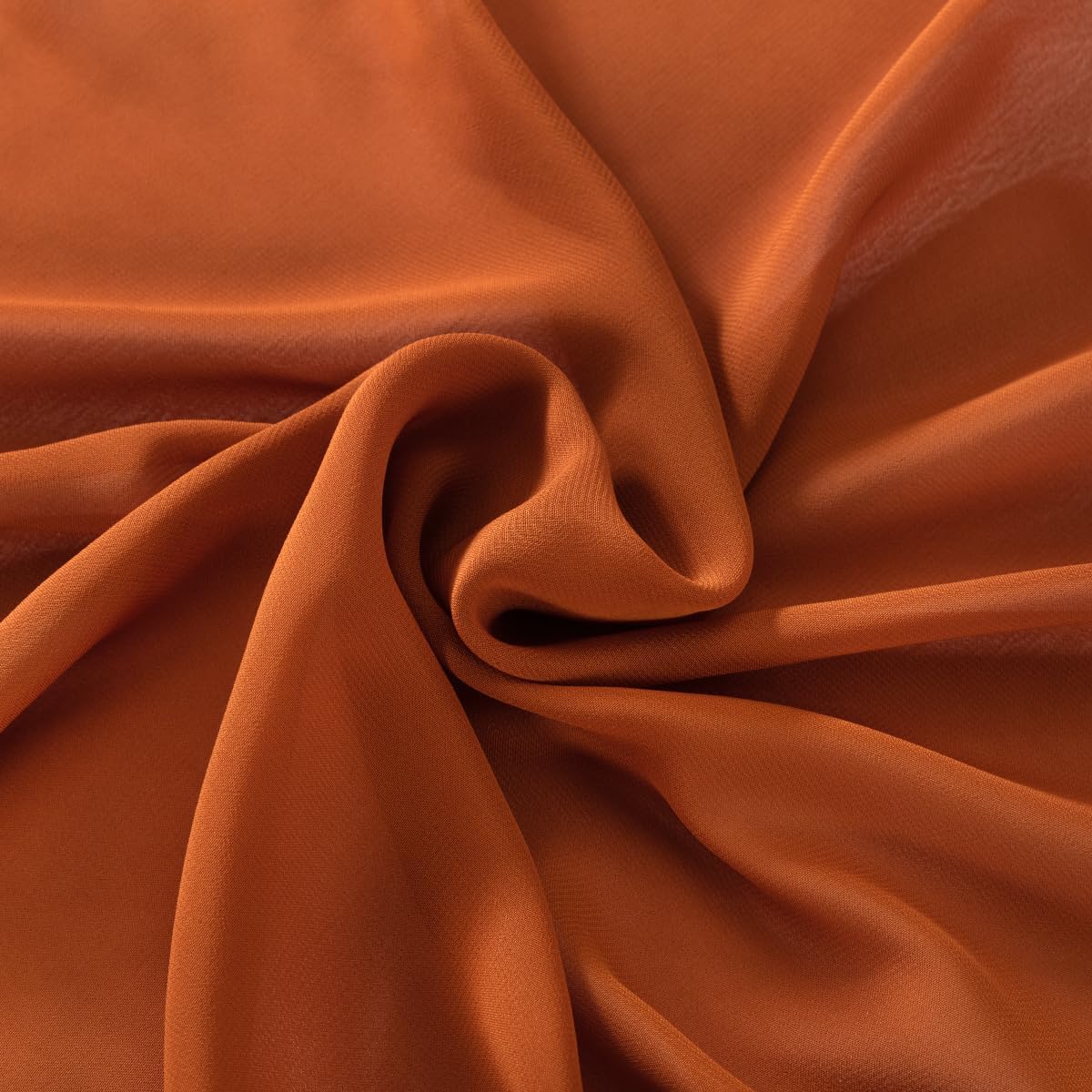 Terracotta Chiffon Fabric by The Yard Continuous Sheer Arch Fabric 3 Yards