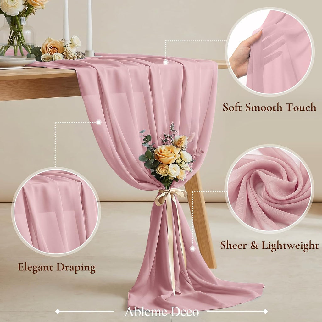 Chiffon Fabric by The Yard 60" x 5 Yards, Soft Sheer Draping (Amber Yellow)