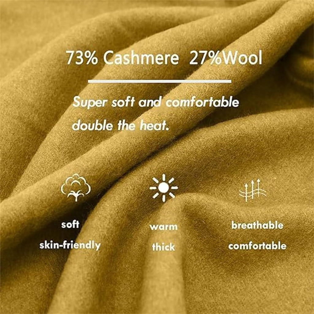 ZVCXOE Scarf Women Cashmere Scarf 200cm*70cm Red Winter Pashmina Shawl Thick Oversized Scarves Warm Wraps For Ladies Classic Long Stole
