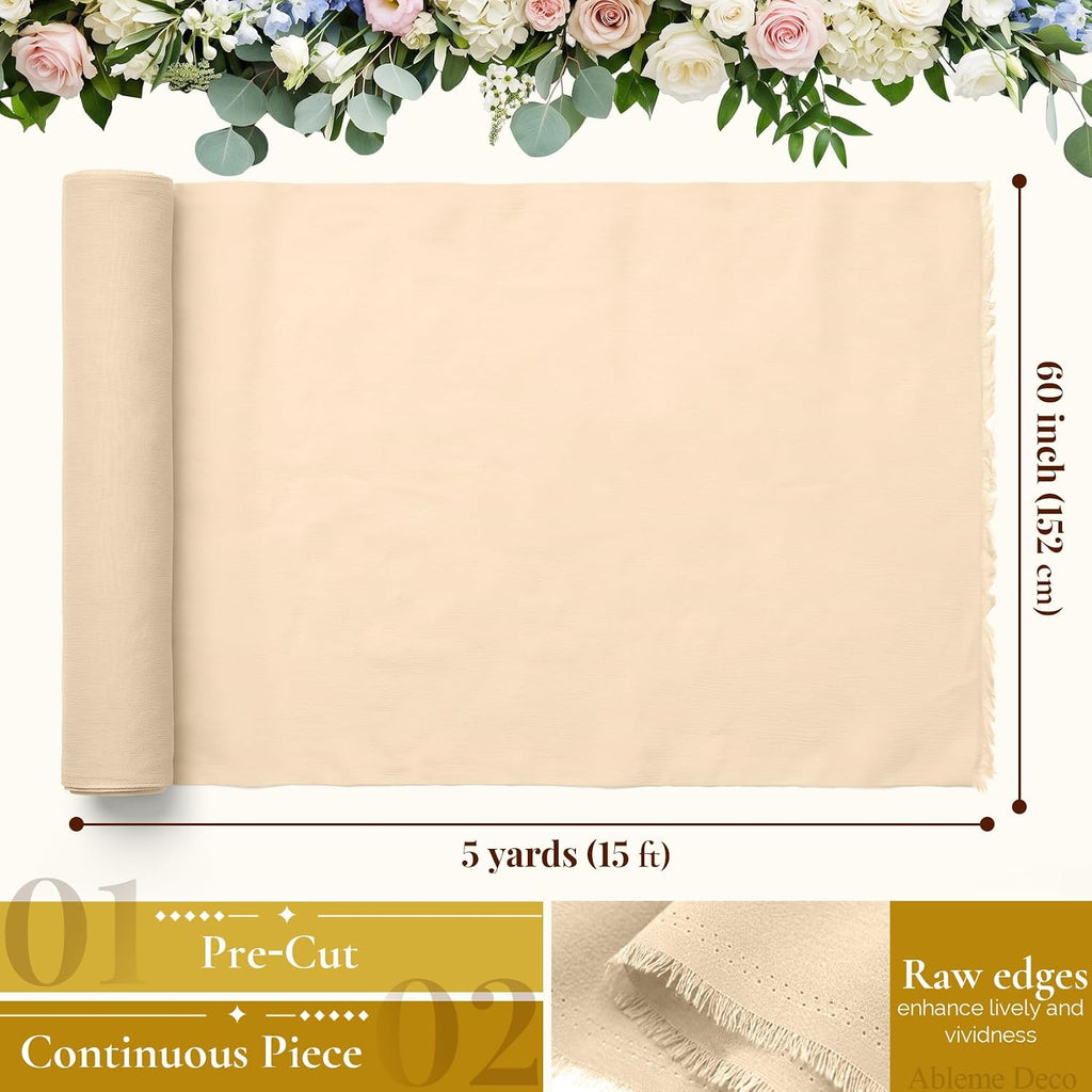 Chiffon Fabric by The Yard 60" x 5 Yards, Soft Sheer Draping (Amber Yellow)