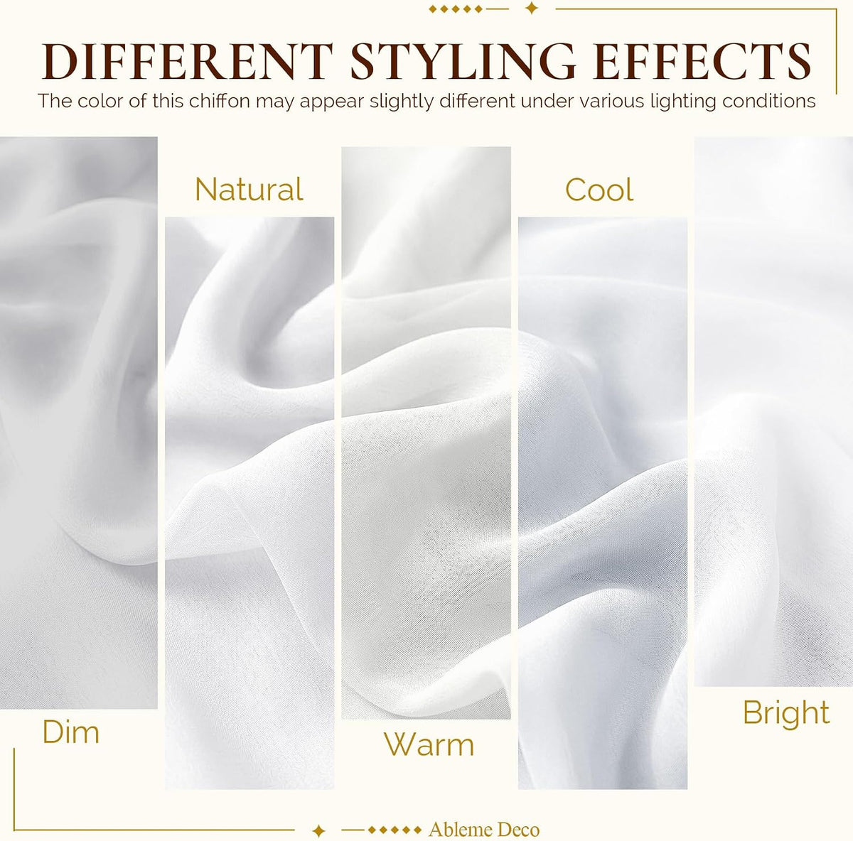 Chiffon Fabric by The Yard 60" x 5 Yards, Soft Sheer Draping (Amber Yellow)