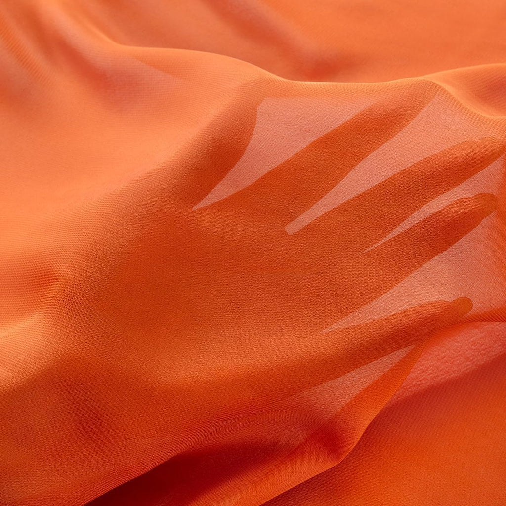 Terracotta Chiffon Fabric by The Yard Continuous Sheer Arch Fabric 3 Yards