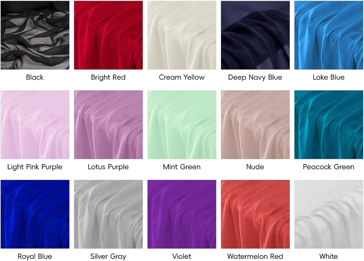 8 Momme 100% Pure Mulberry Silk Georgette Fabric by the Yard, 44" Wide