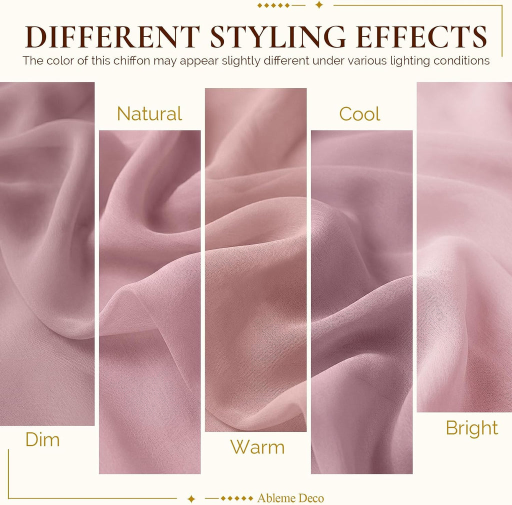 Chiffon Fabric by The Yard 60" x 5 Yards, Soft Sheer Draping (Amber Yellow)