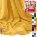 Chiffon Fabric by The Yard 60" x 5 Yards, Soft Sheer Draping (Amber Yellow)