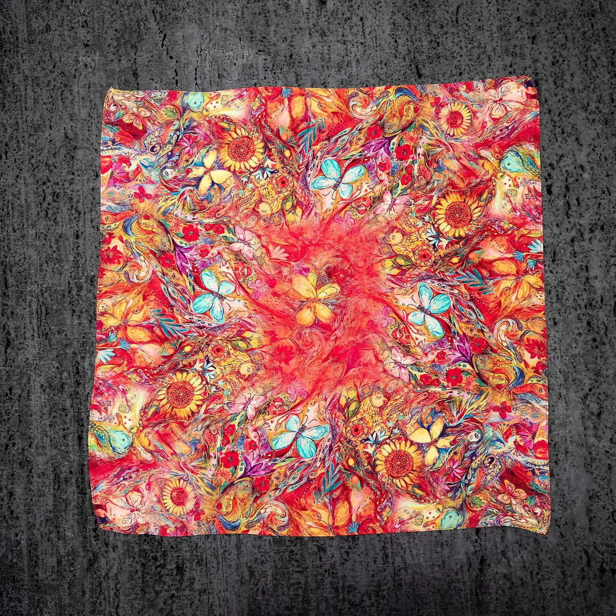 KY Stories 53x53CM 100% Pure Mulberry Silk Scarf for Women