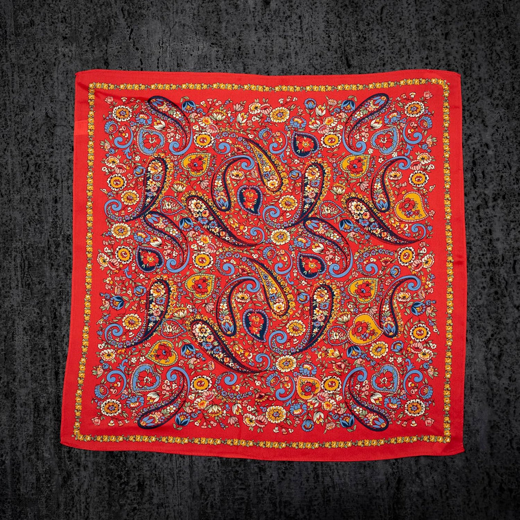 KY Stories 53x53CM 100% Pure Mulberry Silk Scarf for Women